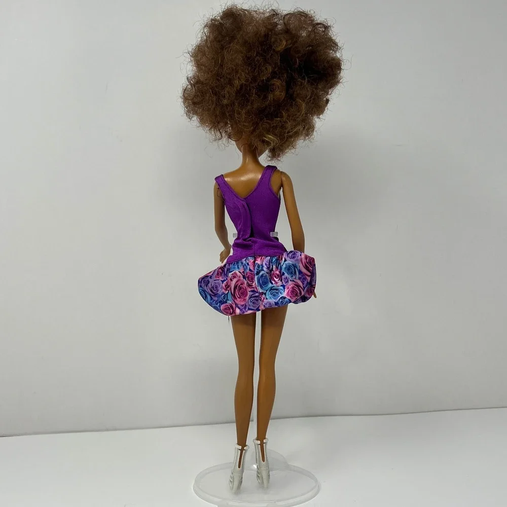 Barbie My Scene Madison‎ Doll 12 Inch Purple Floral Dress White Heels 1999
